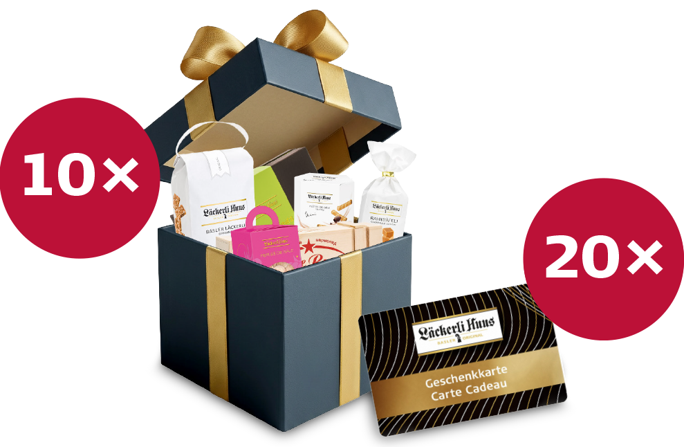 Gewinne: Genusspaket und Geschenkkarte